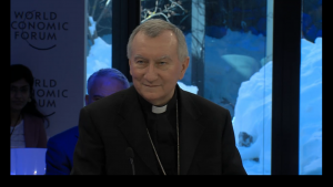 Le card. Pietro Parolin, Davos, 19 janv. 2017 © capture de Zenit