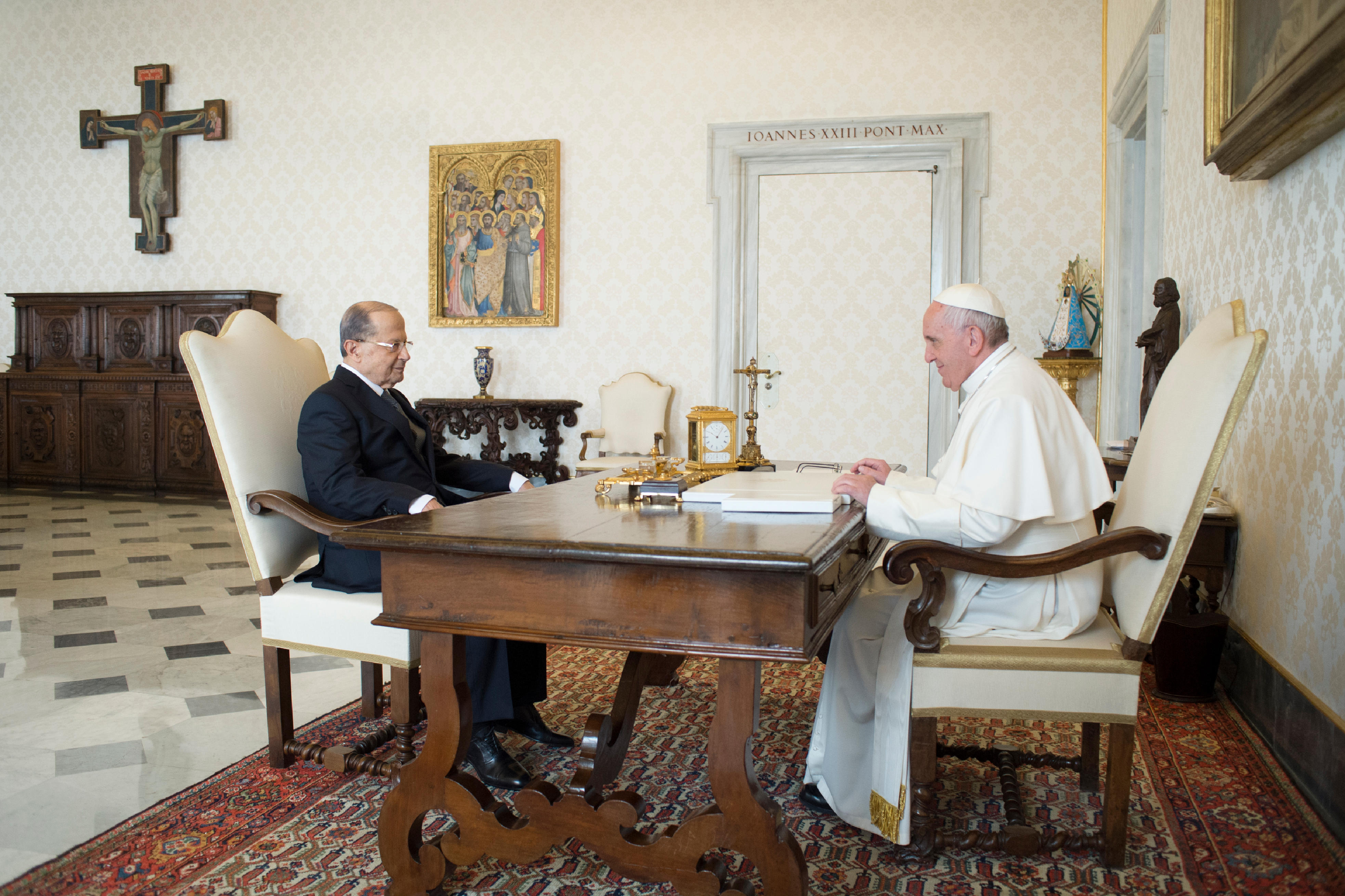 Le président du Liban Michel Aoun au Vatican, 16 mars 2017 © L'Osservatore Romano