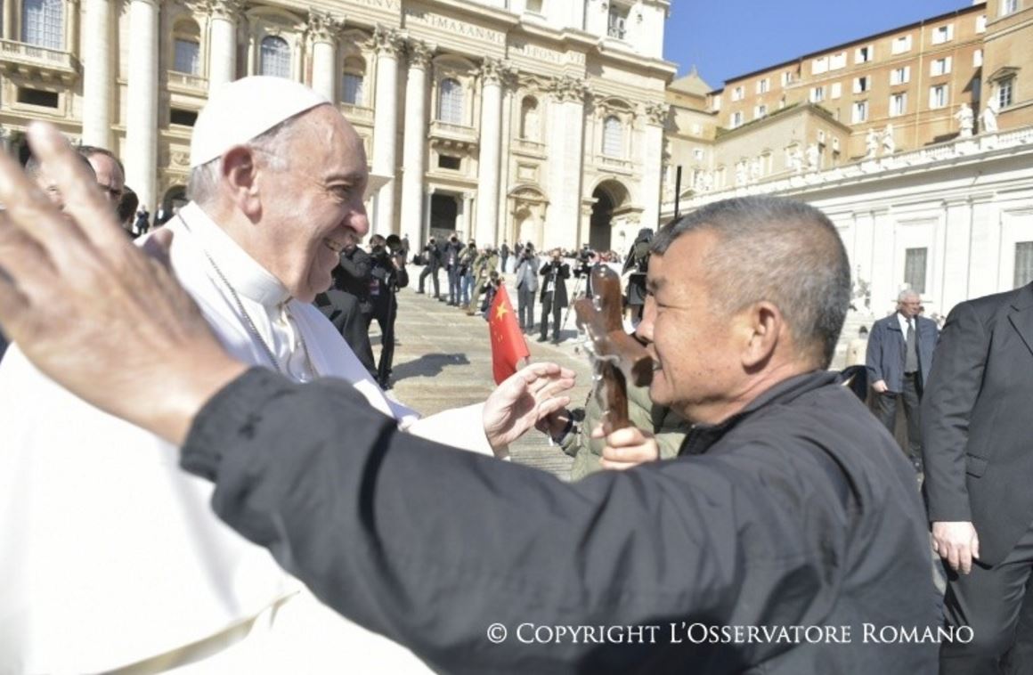 Le pape rencontre des pèlerins chinois © L'Osservatore Romano