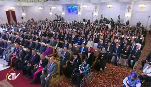 Discours aux autorités de l'Egypte, capture CTV