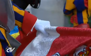 Prestation de serment des gardes suisses 2017, capture CTV