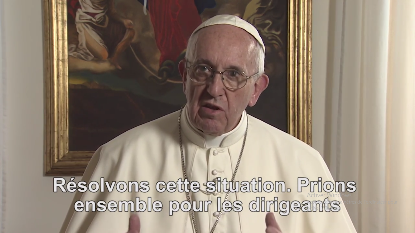 Vidéo du pape, juin 2017, capture