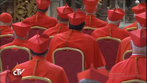 Collège cardinalice, consistoire 28/06/2017, capture CTV