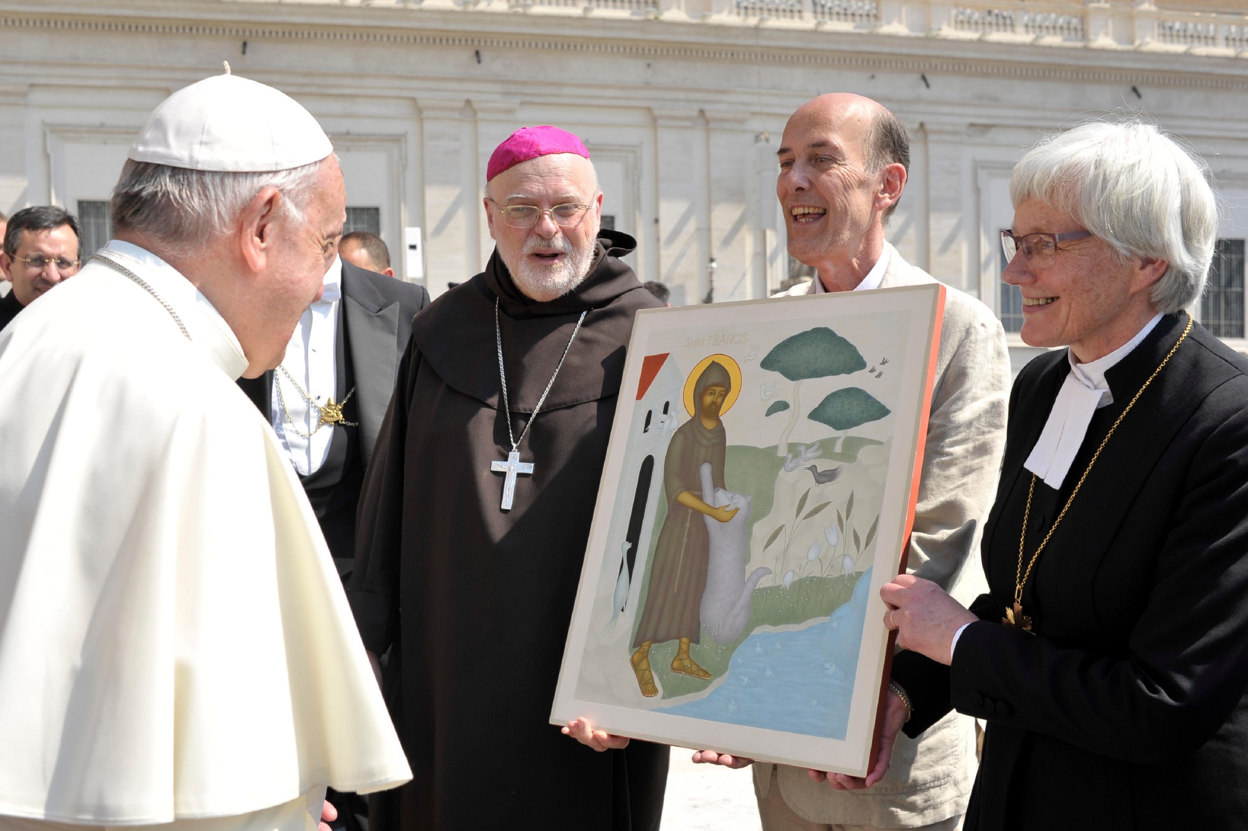 Icône de saint François d'Assise offerte par une délégation suédoise © L'Osservatore Romano