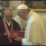 Le pape offre "Laudato Si'" ua Vénérable Koei Morikawa, capture RomeReports, 16 septembre 2016