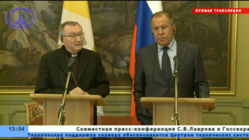 Le card. Parolin et le ministre Lavrov, Russie © capture de Zenit / mid.ru