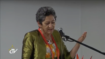 Pastora Mira, Réconciliation nationale, Villavicencio (Colombie) 08/07/2017, capture CTV