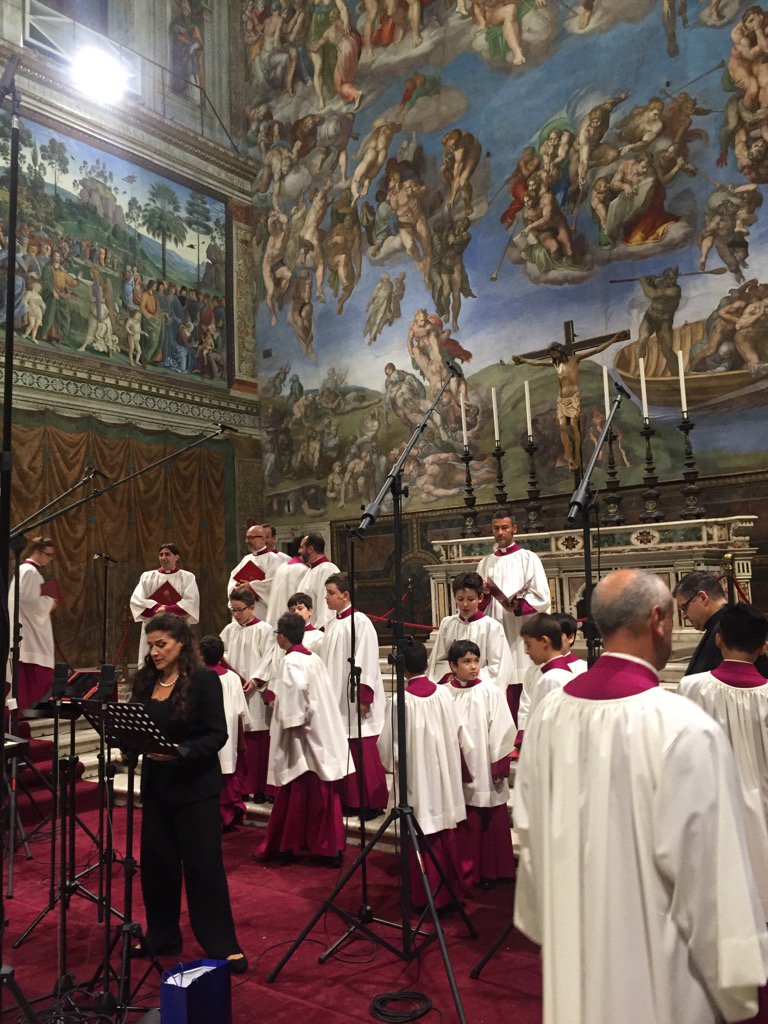 Cecilia Bartoli à la Chapelle Sixtine 05/09/2017 © L'Osservatore Romano