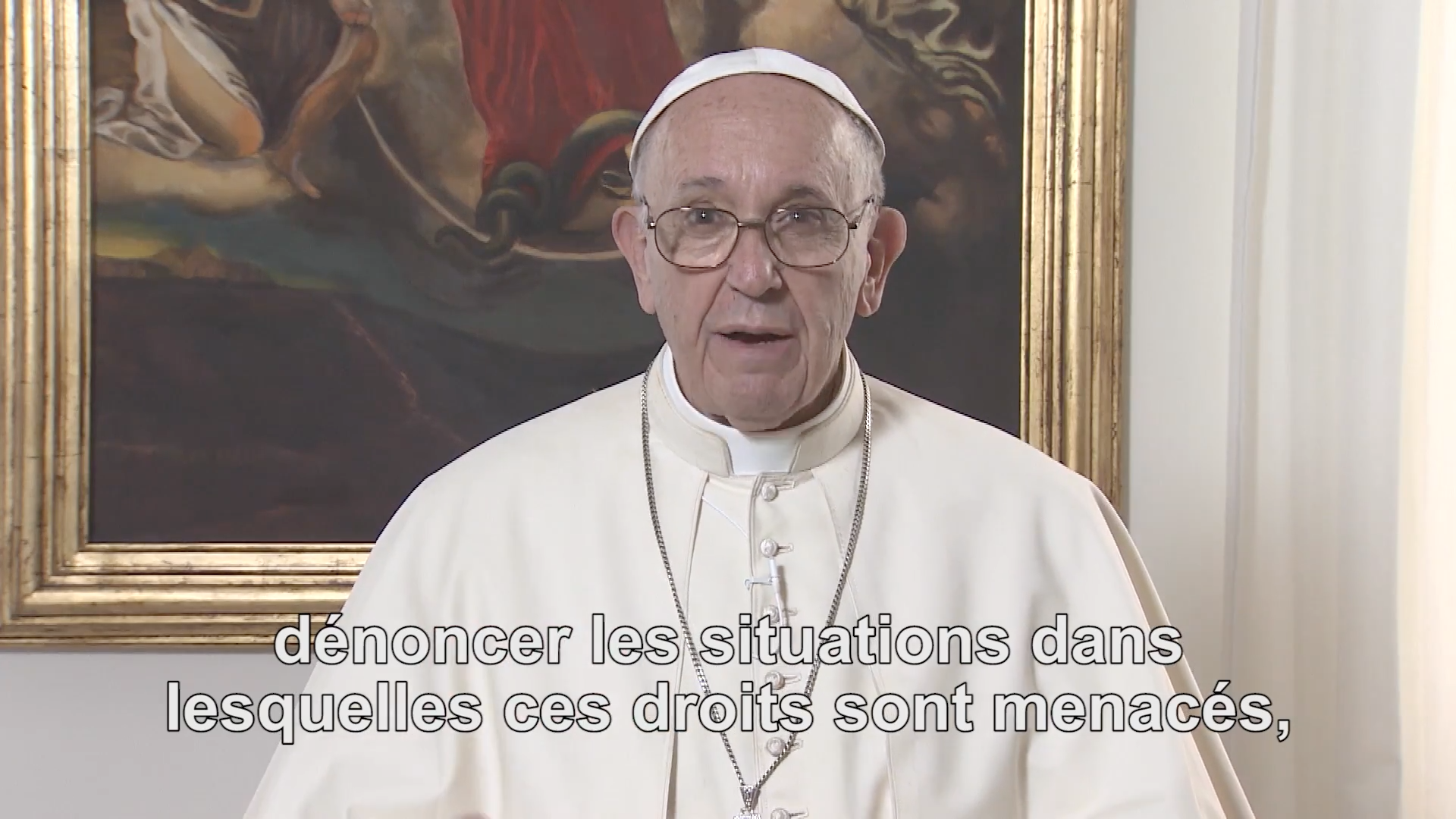 Vidéo du Pape, octobre 2017, capture