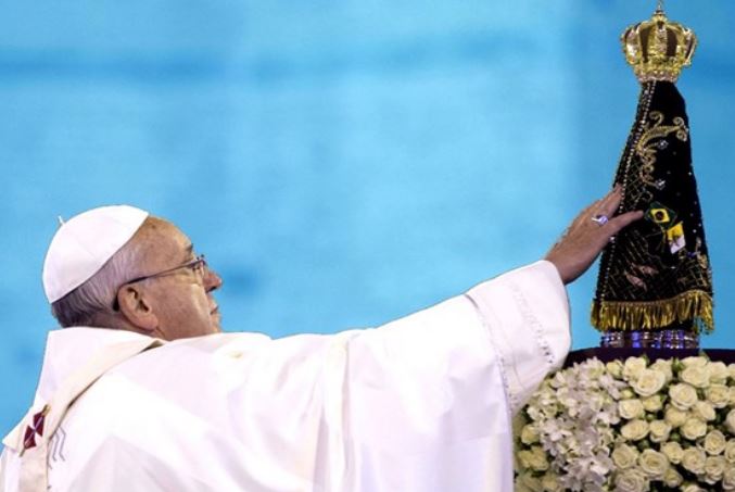 Pèlerinage du pape François à Aparecida, 2013, capture CTV