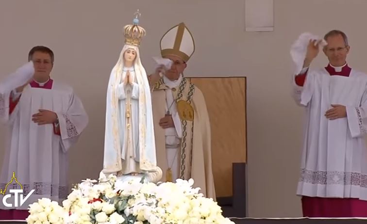 Messe du centenaire des apparitions de Fatima, capture CTV