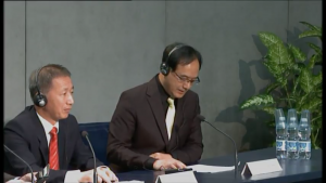 M. Jiancheng et le maître Zhang, capture CTV 21/11/2017