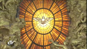 Colombe de Esprit Saint, gloire du Bernin, Saint-Pierre de Rome, capture CTV
