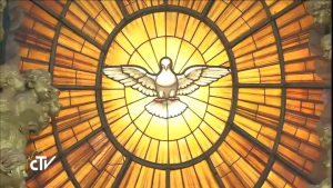 Colombe de l'Esprit Saint, gloire du Bernin, Saint-Pierre de Rome, capture CTV