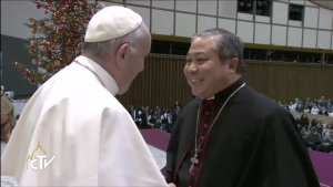 Mgr Bernardito Auza, 13/12/2017, capture CTV