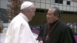 Mgr Bernardito Auza, 13/12/2017, capture CTV