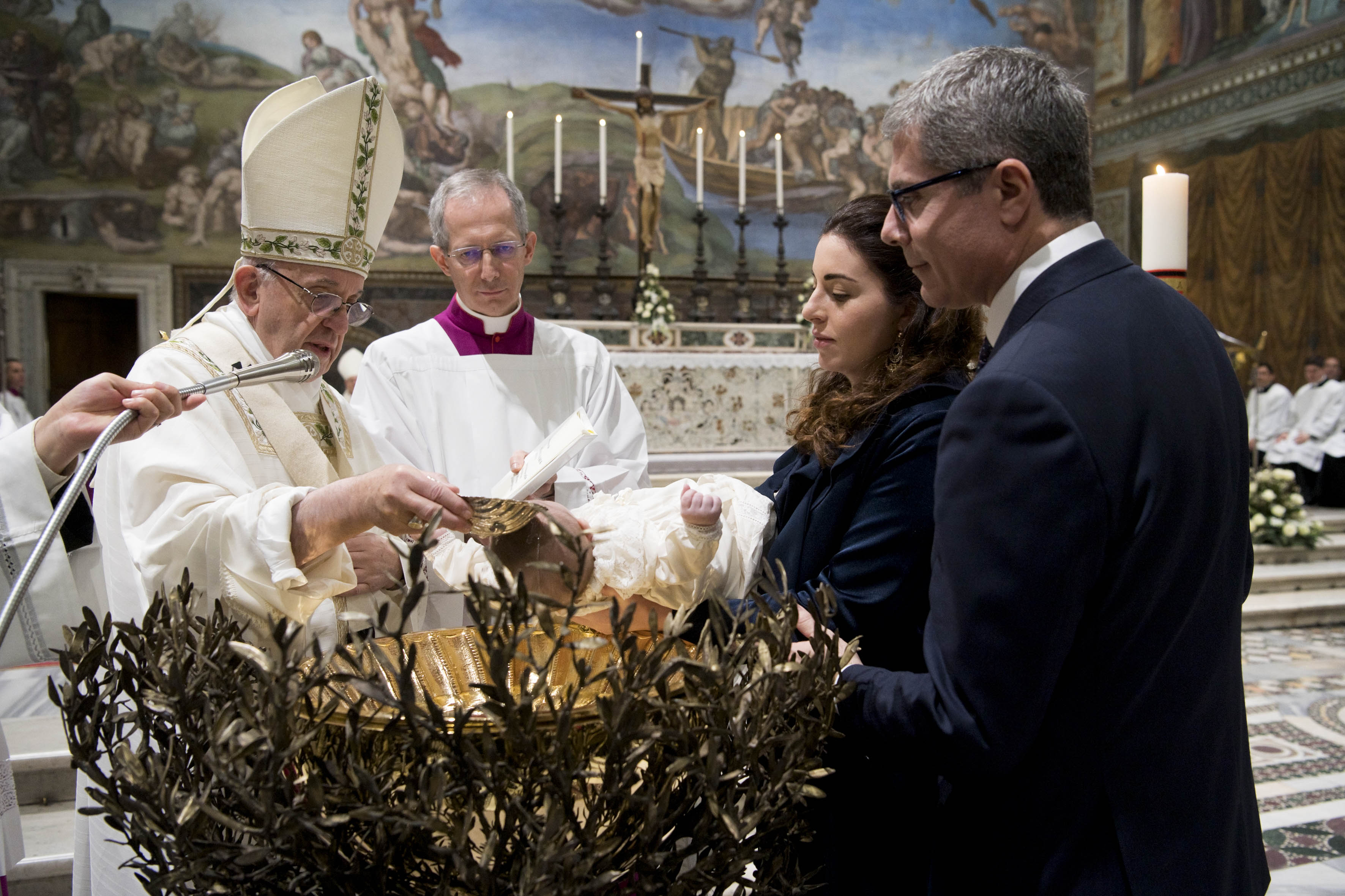 Baptêmes, chapelle Sixtine © Vatican Media