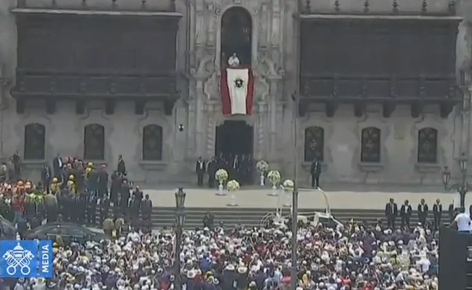 Angélus à Lima, Pérou, capture Vatican Media