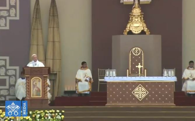 Messe à Trujillo, Pérou, capture Vatican Media