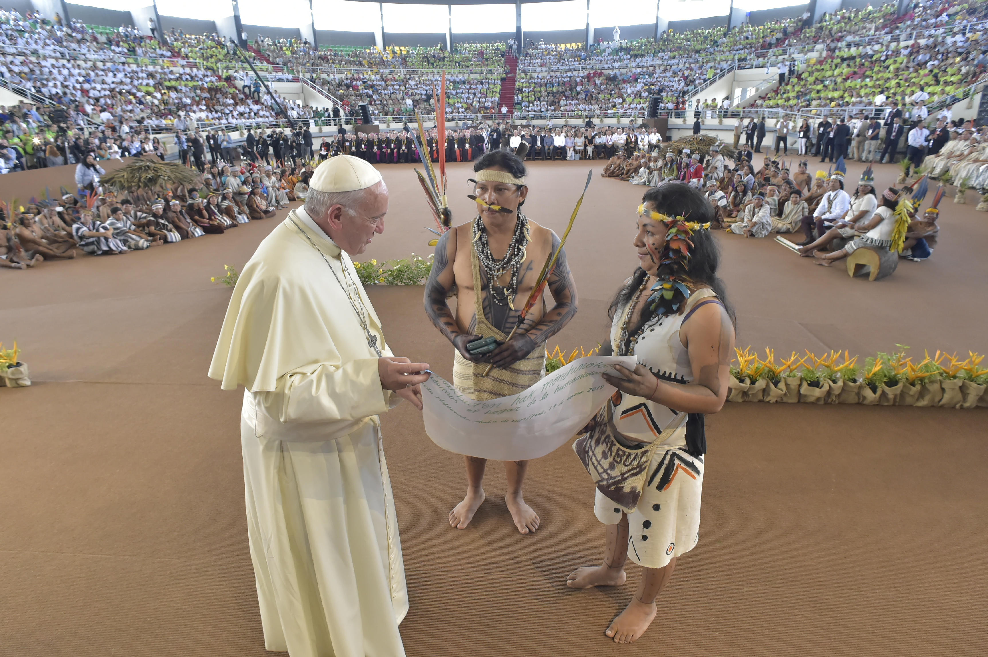 Rencontre avec les Indiens d'Amazonie au Pérou © Vatican Media