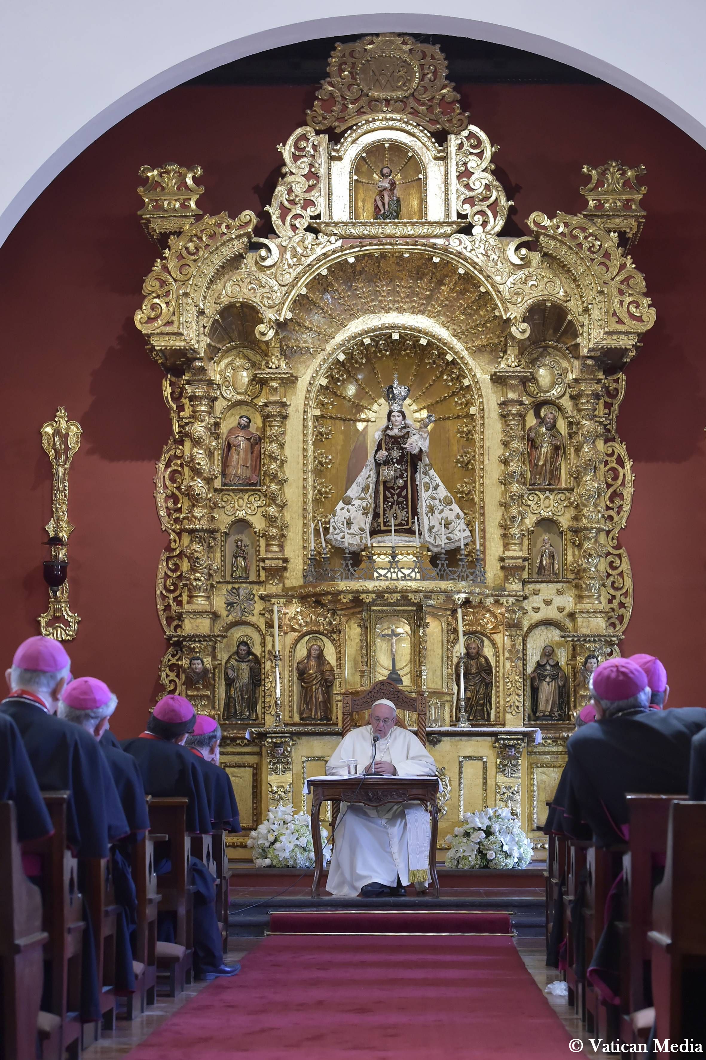 Rencontre avec les évêques du Pérou © Vatican Media