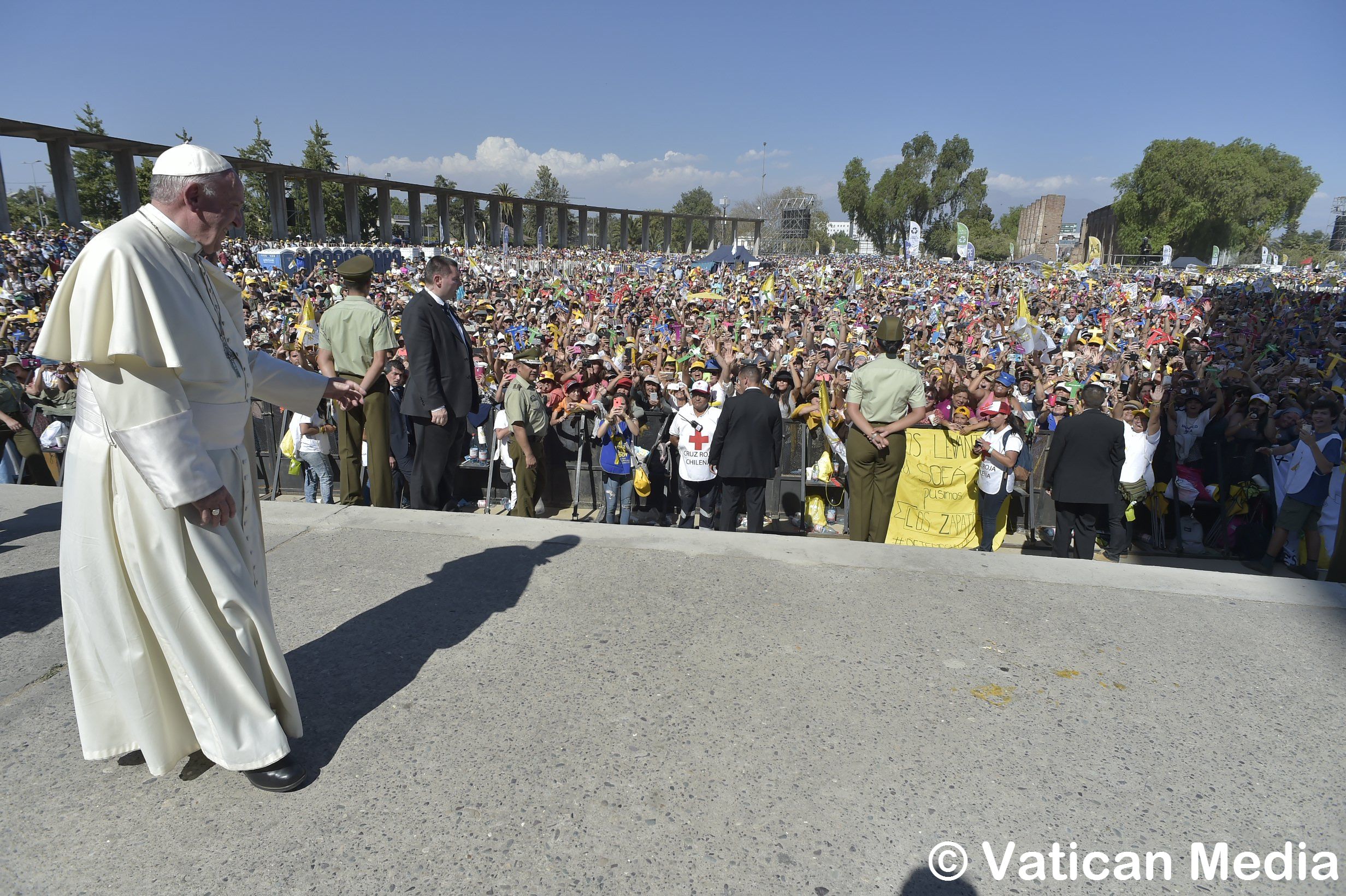 Rencontre avec les jeunes à Maipu (Santiago, Chili) © Vatican Media