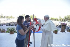 Rencontre avec les jeunes à Maipu (Santiago, Chili) © Vatican Media