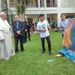 Rencontre avec le pape François à l'archevêché de Trujillo, Pérou @InfoScholas