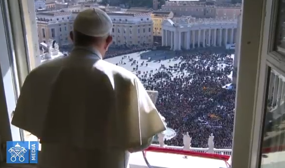 Angélus du 11/02/2018, capture Vatican Media