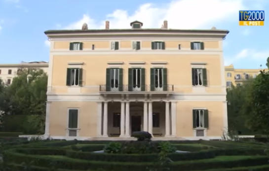 Villa Bonaparte, ambassade de France à Rome, capture TG2000