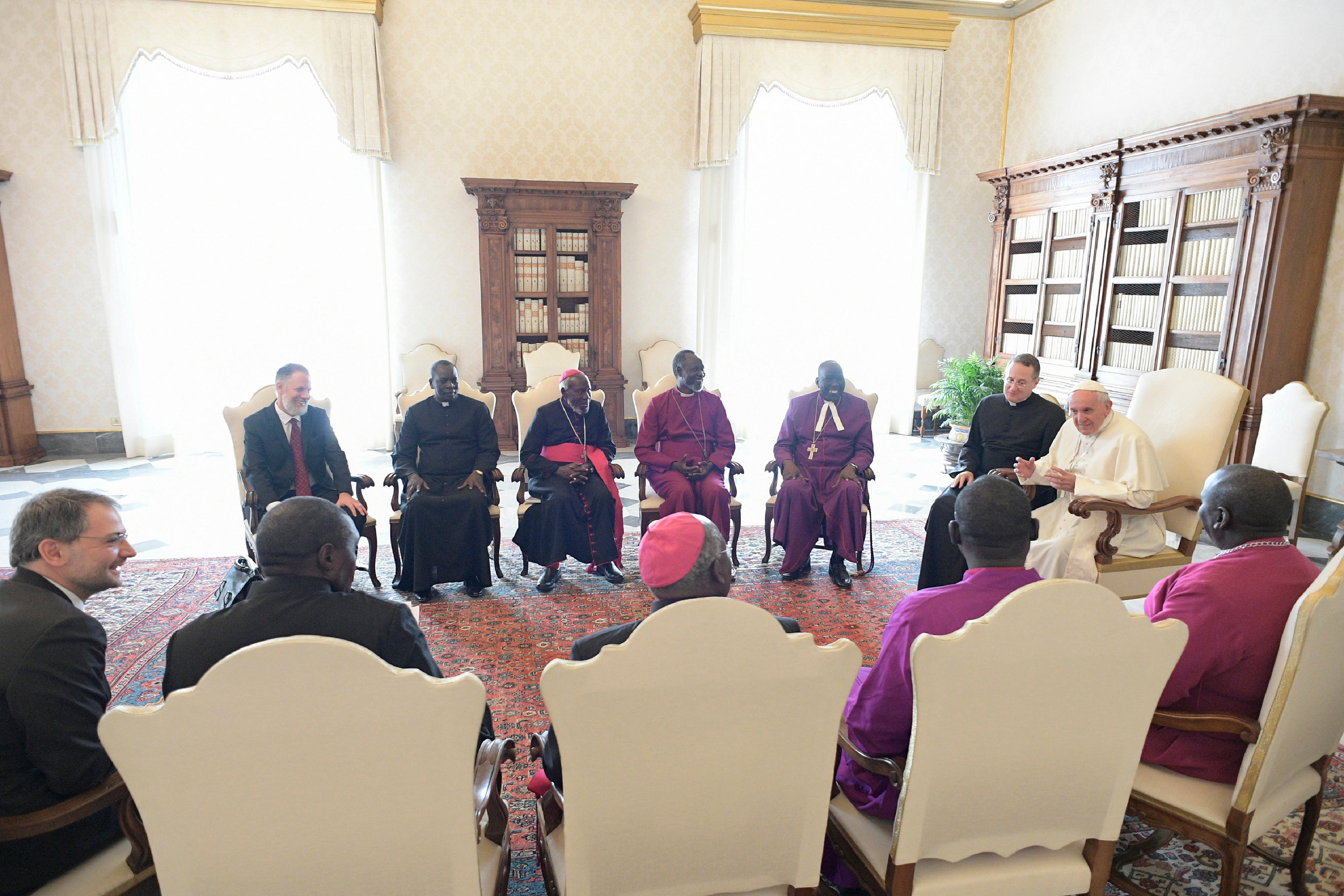 Délégation du Conseil des Eglises du Soudan du Sud © Vatican Media