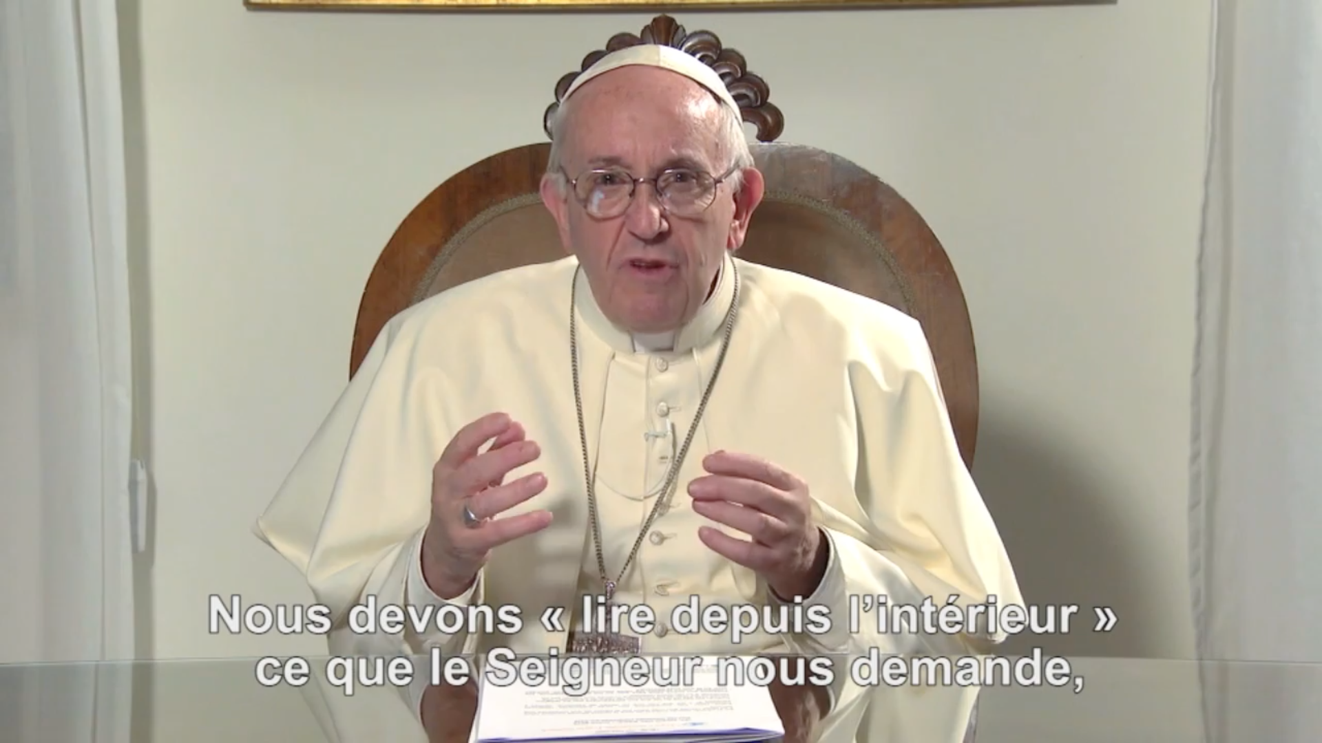capture @ La Vidéo du Pape, mars 2018