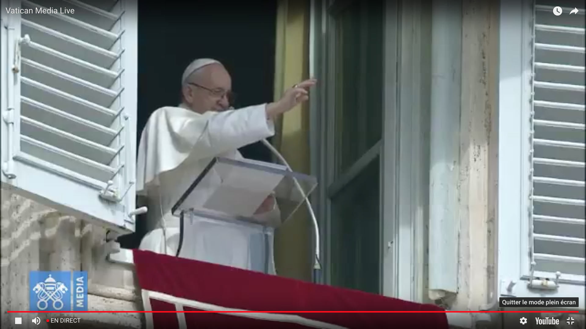 Angélus 04/03/2018 capture @ Vatican Media
