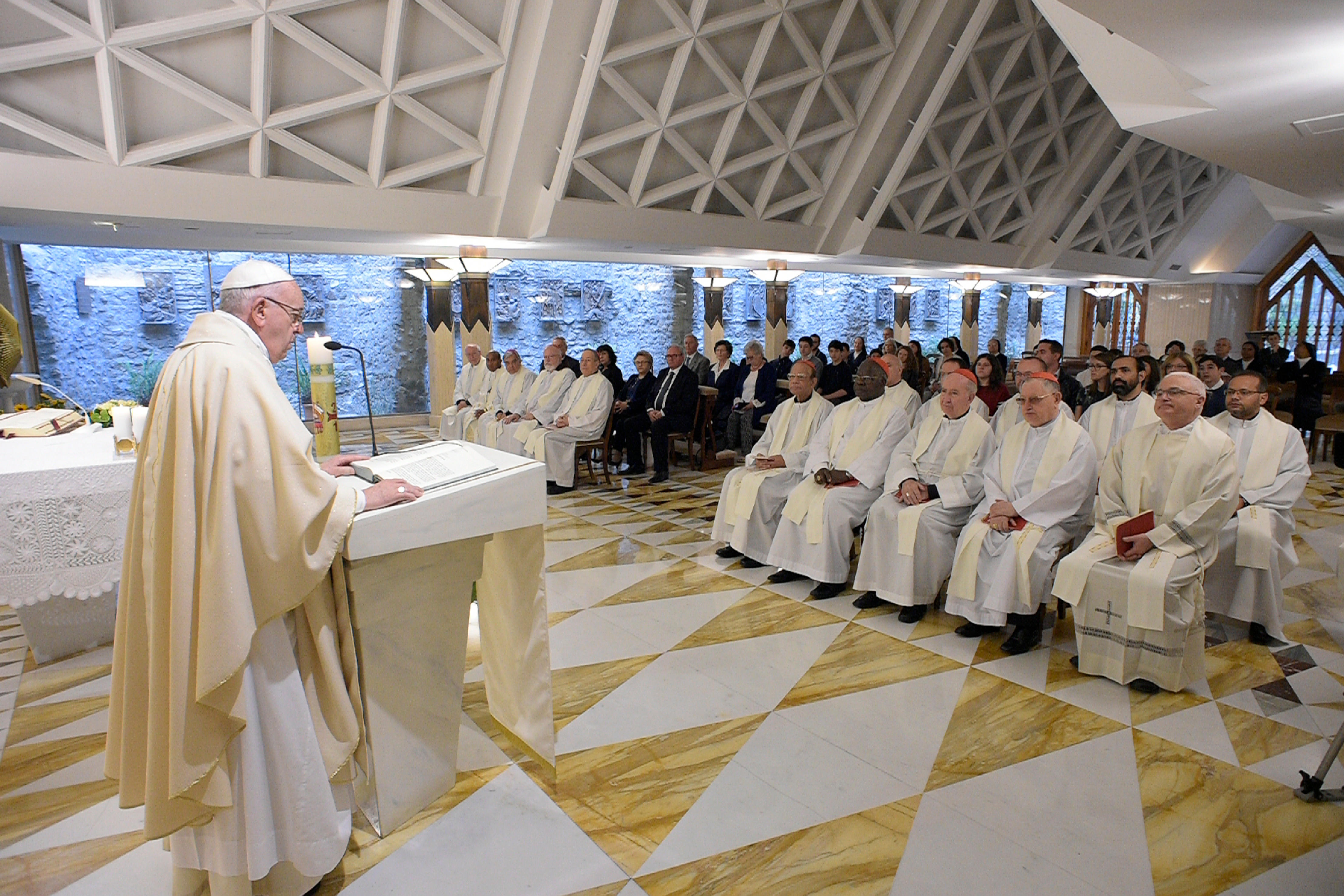 Messe du 24/04/2018 à Sainte-Marthe © Vatican Media