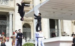 Audience générale du 30 mai 2018 athlètes de Corée © Vatican Media