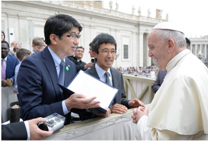 Le maire de Nagasaki, Tomihisa Taue 02/05/2018 © Vatican Media
