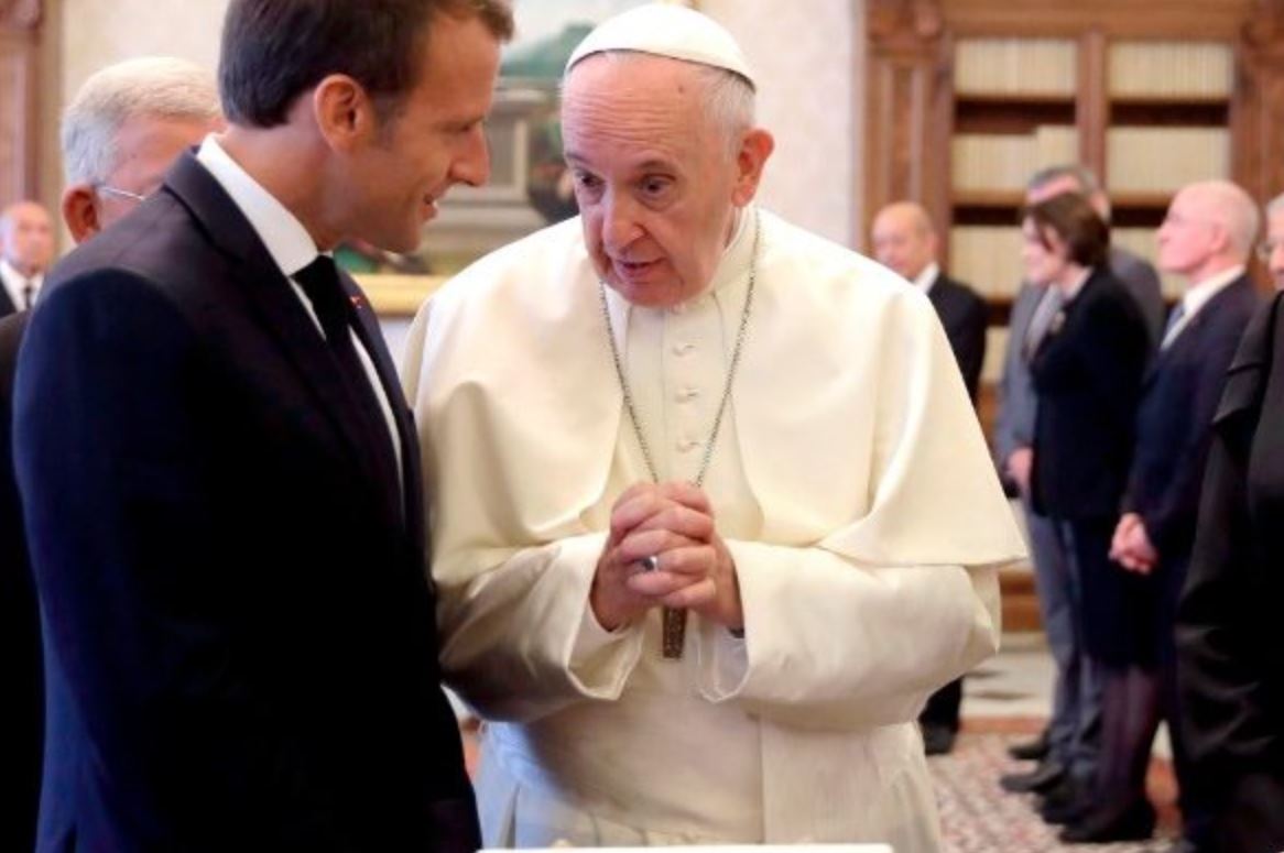 Emmanuel Macron au Vatican © Vatican Media