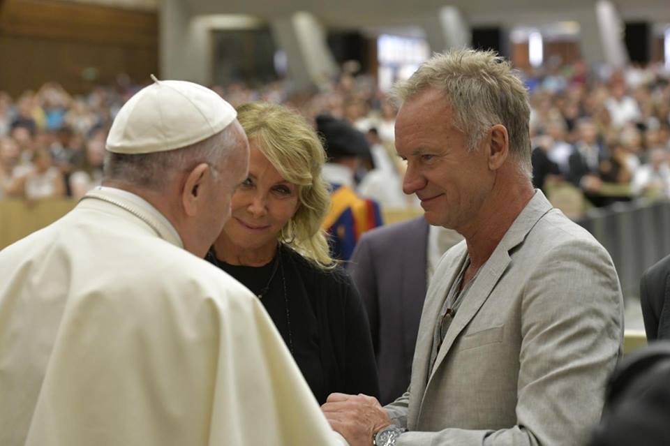 Sting, audience du 8 août 2018 © Vatican Media