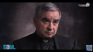 Cardinal Becciu, capture TV2000