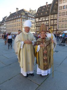 Le card. Becciu et Mgr Ravel 9 sept. 2018 © Marc Larchet Alsace Média