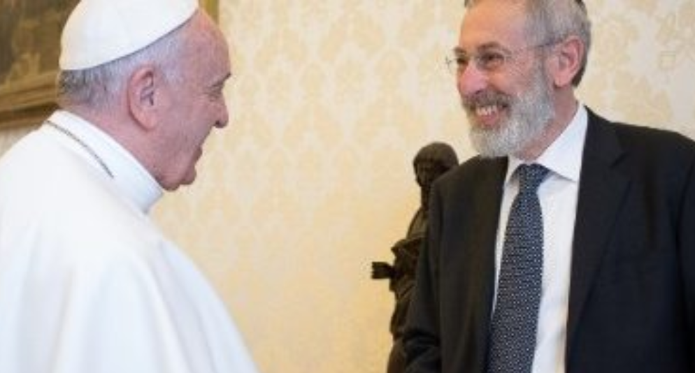 Le pape et le Grand rabbin de Rome Di Segni © Vatican Media