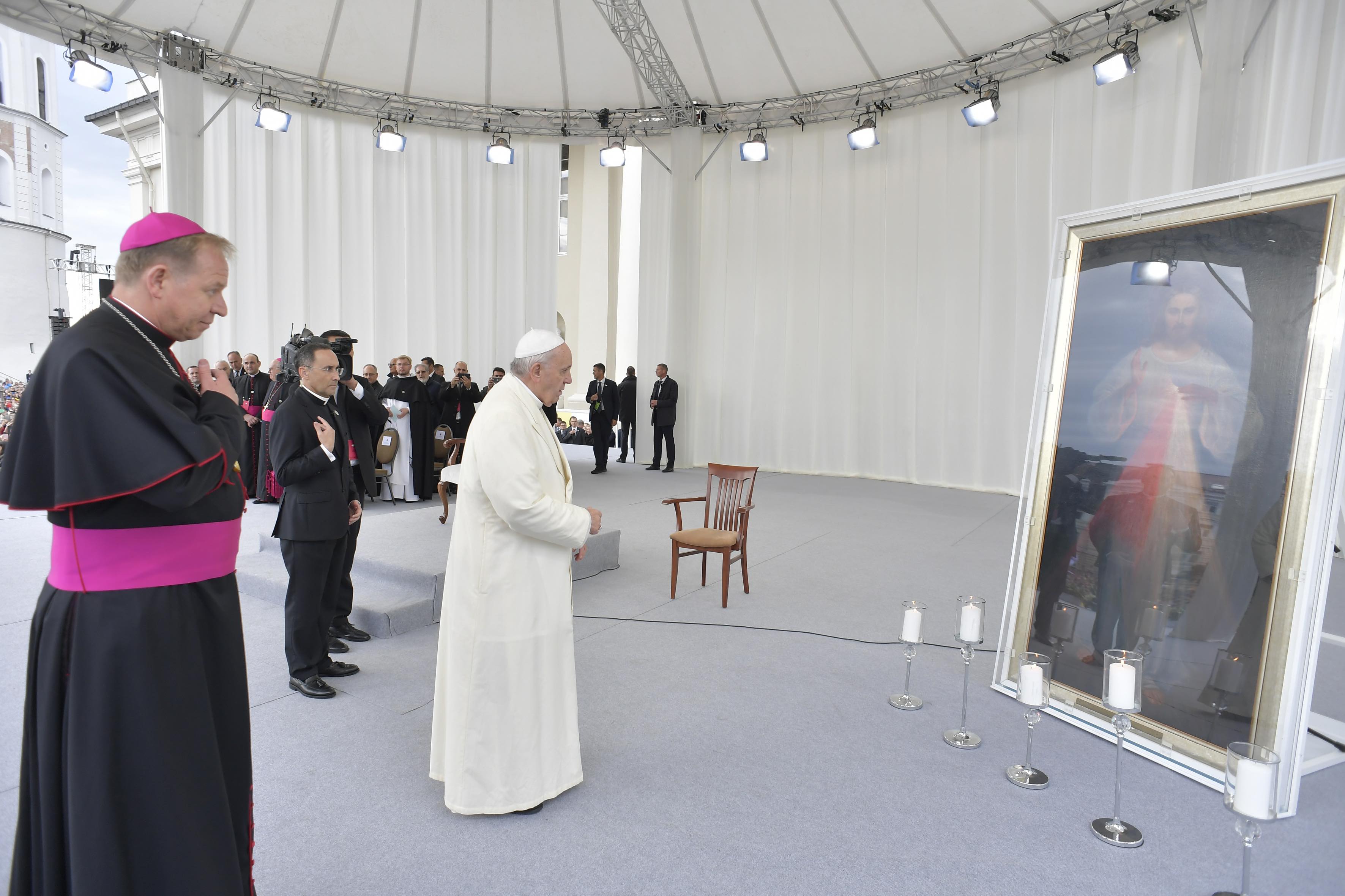 Le pape François, rencontre avec les jeunes, Vilnius © Vatican Media