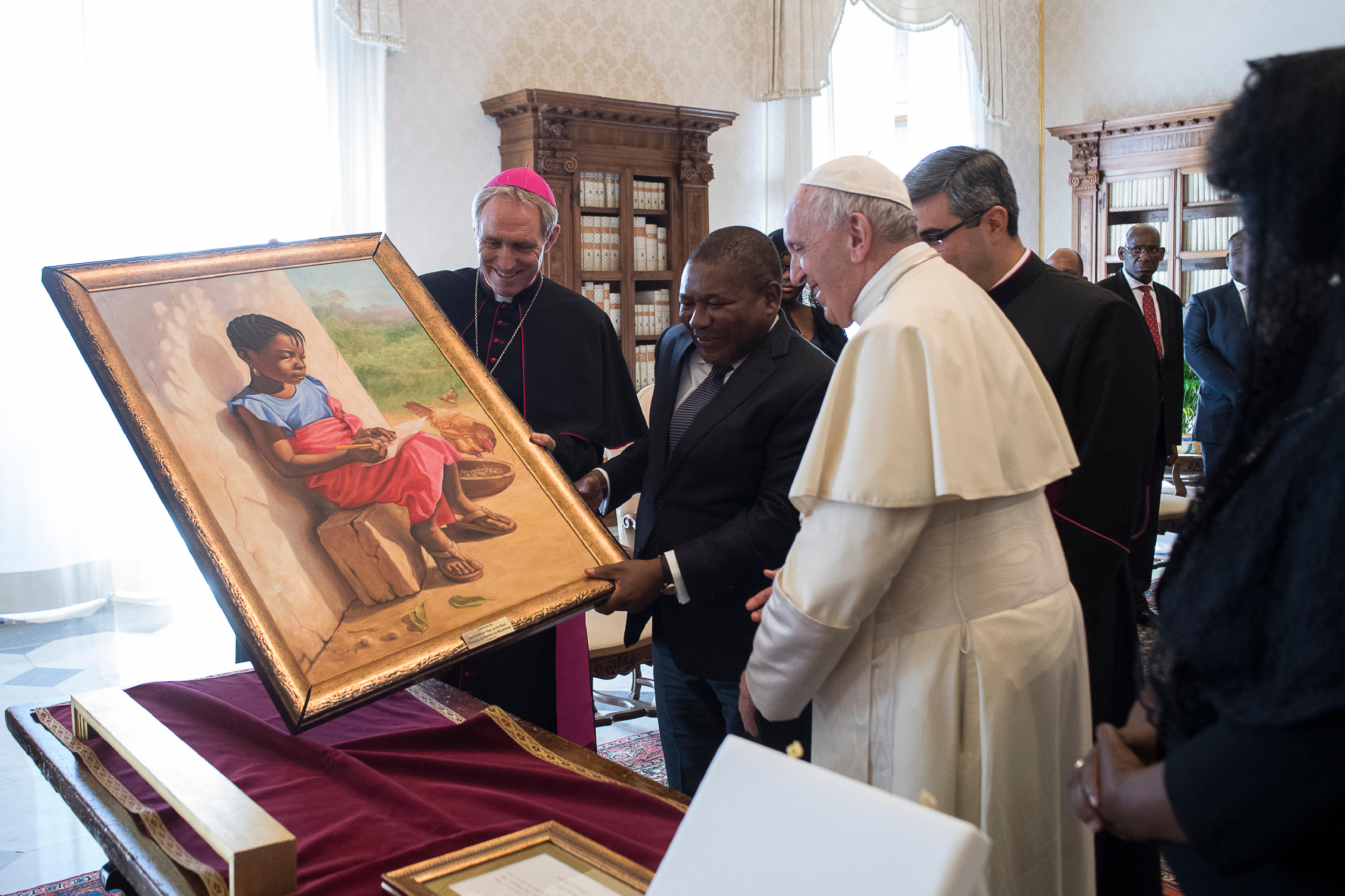 Le président Nyusi, du Mozambique, 14 sept. 2018 © Vatican Media