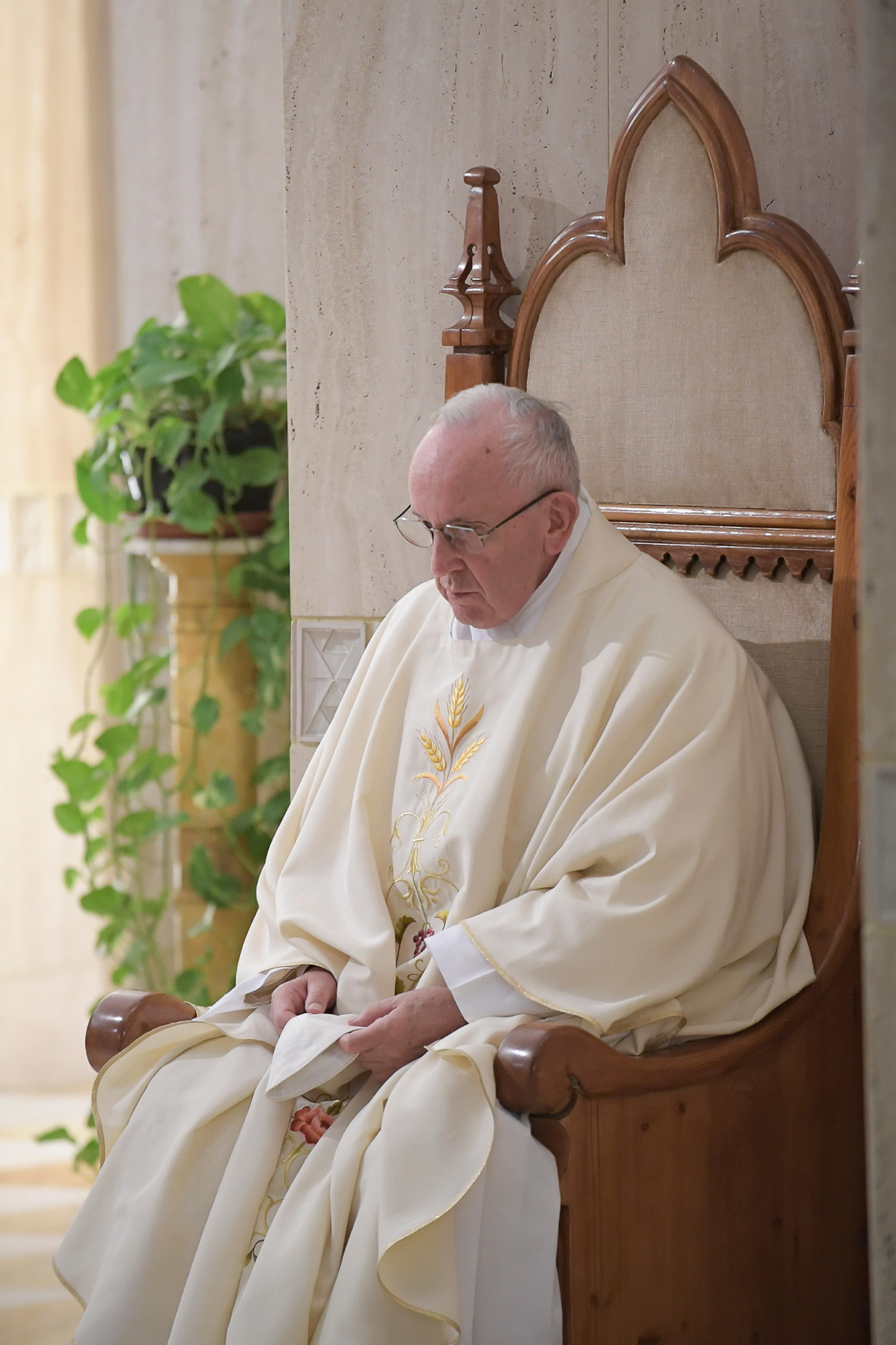 Messe du 11 oct 2018 à Sainte-Marthe © Vatican Media