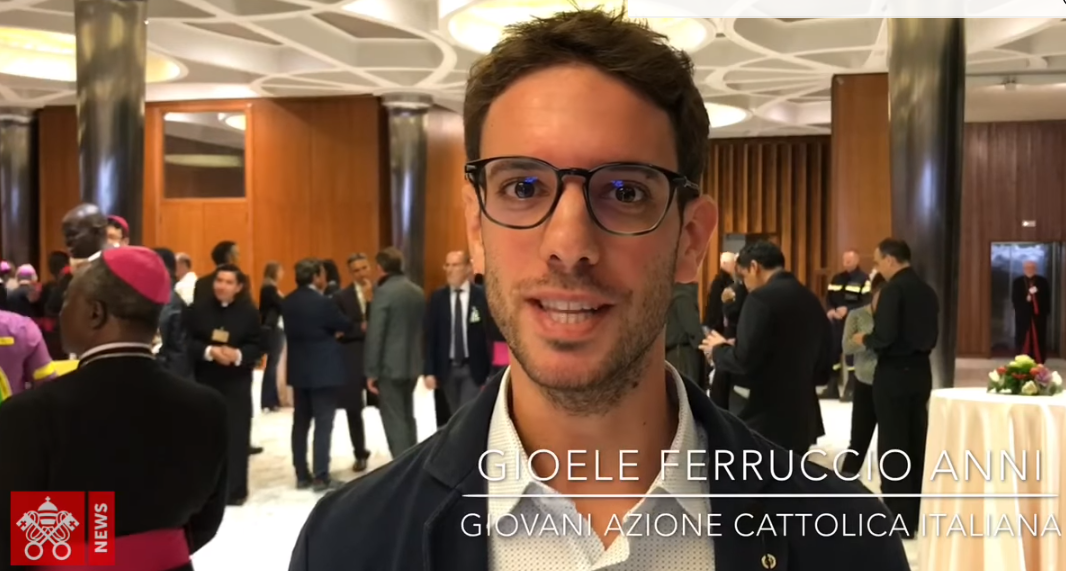 Gioele, jeune auditeur au Synode, capture Vatican News