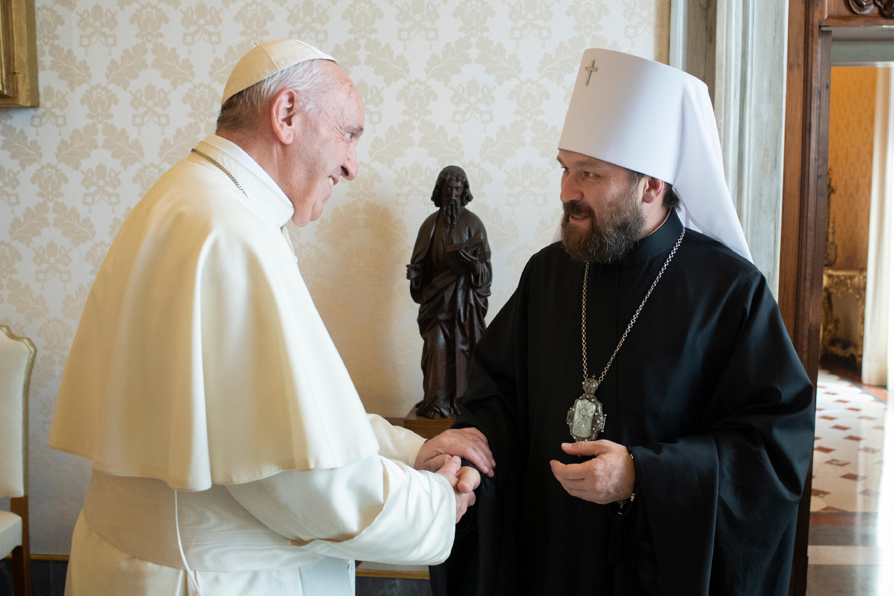 Visite du Métropolite Hilarion © Vatican Media