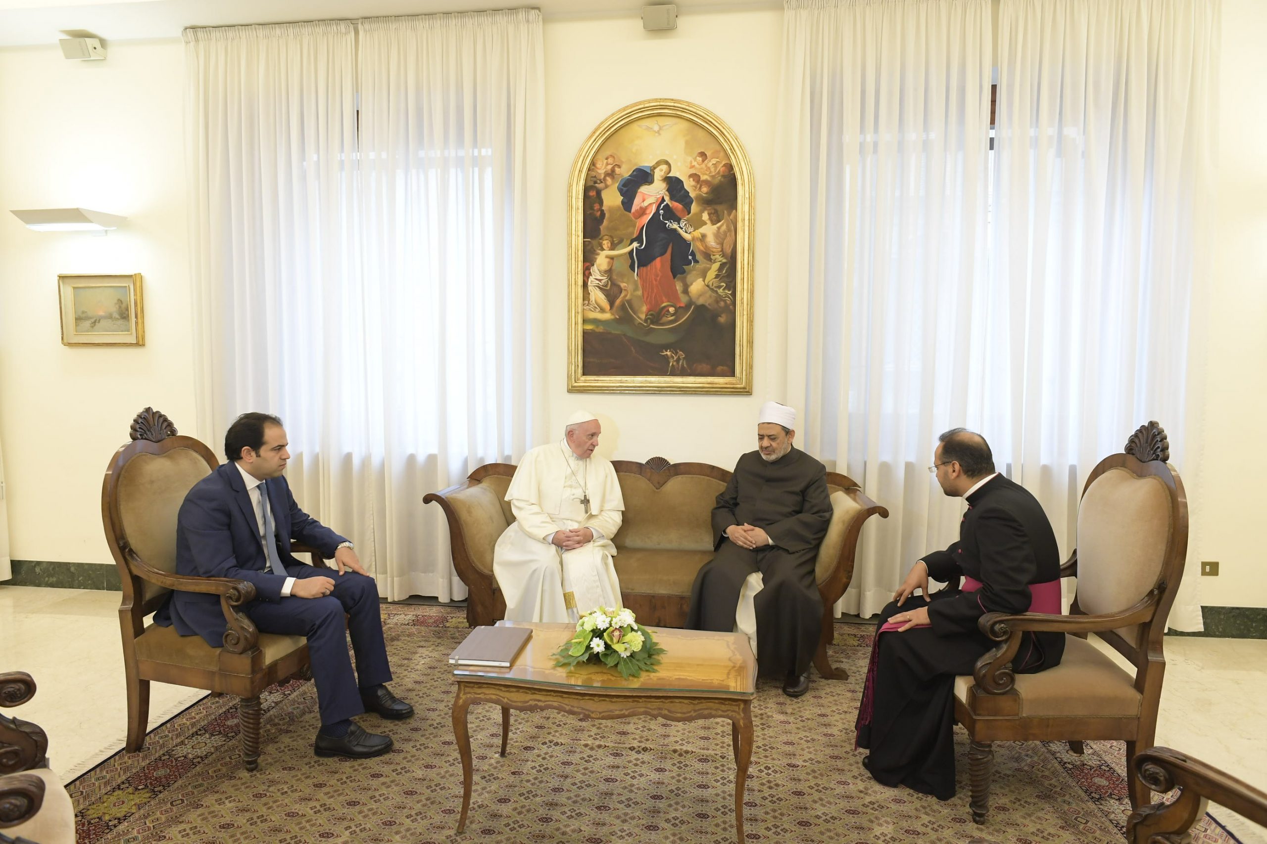Visite du grand imam Al-Tayeb © Vatican Media