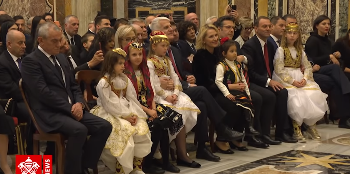 Pèlerinage d'Albanie , capture Vatican News