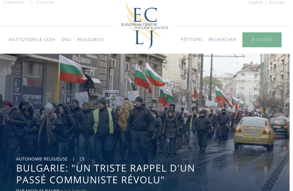 Bulgarie, capture @ eclj.org