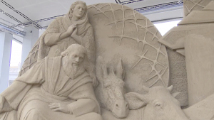 La crèche de sable de Jesolo, Place Saint-Pierre @ Vatican Media